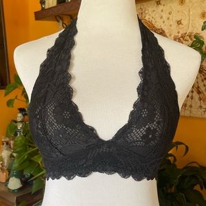 Free People Intimately Lace Halter Bralette - XS